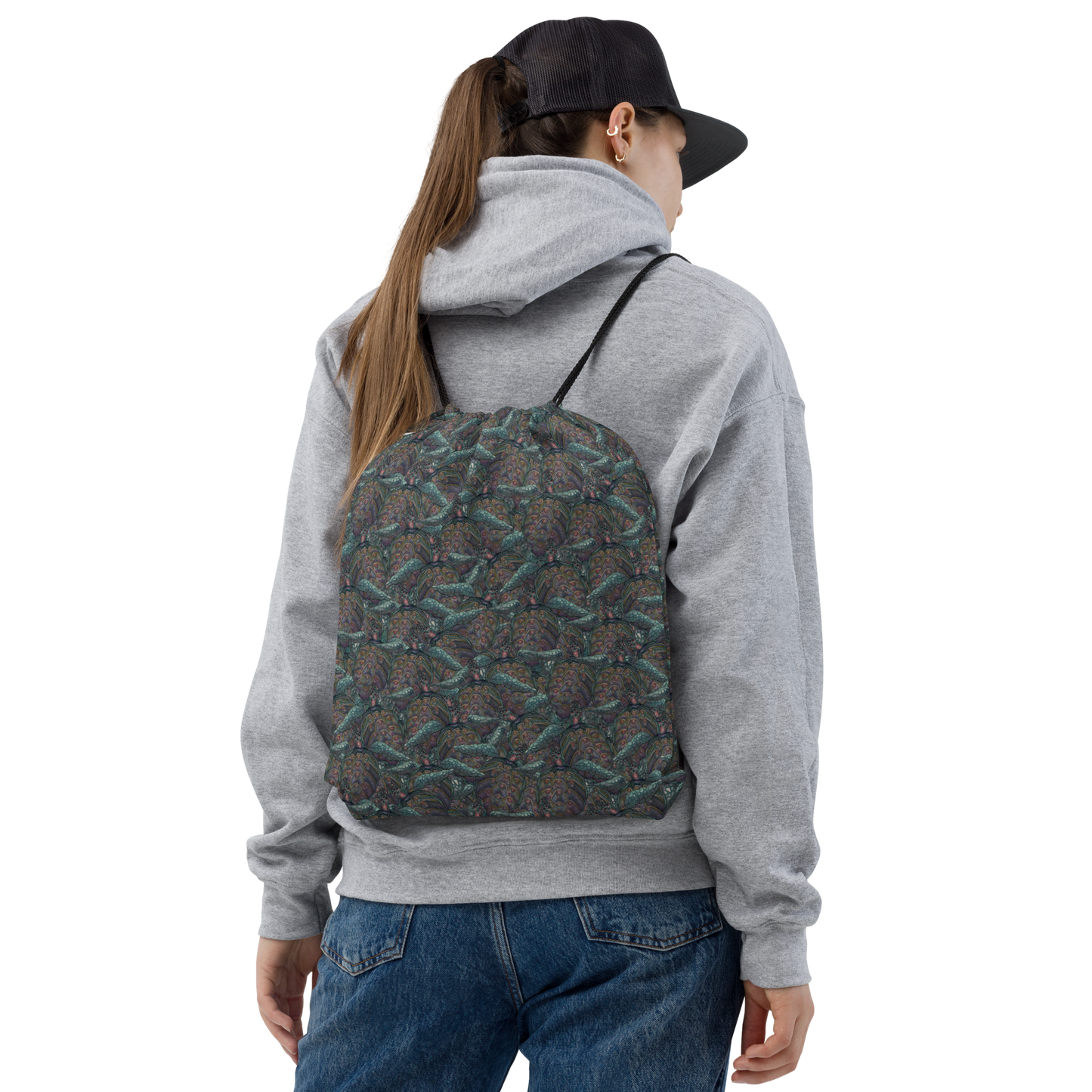 Turtles Drawstring Bag