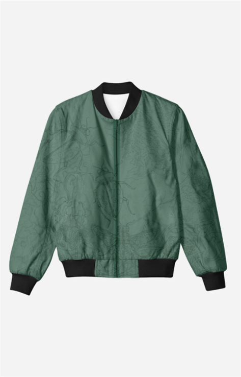 Green Beetle Bomber Jacket