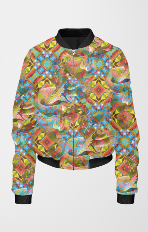 Shamans on Fire Womens Bomber Jacket