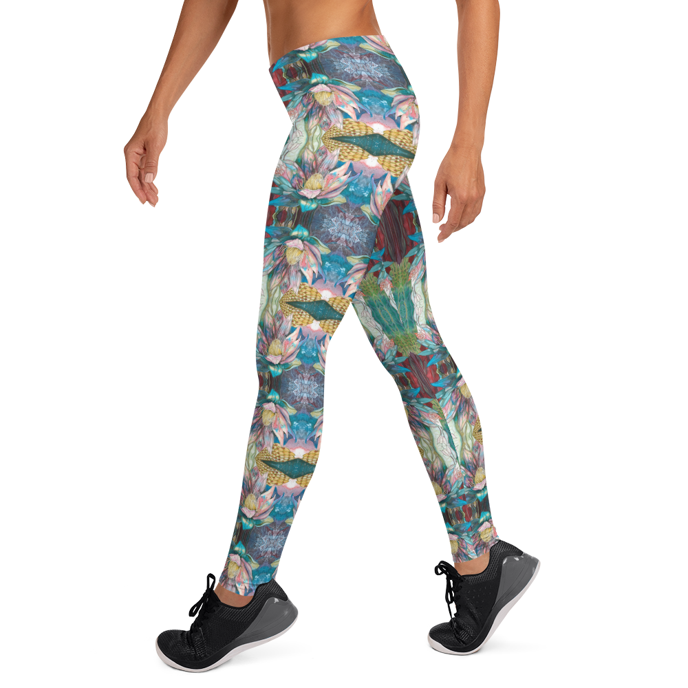 Floral Blues Leggings