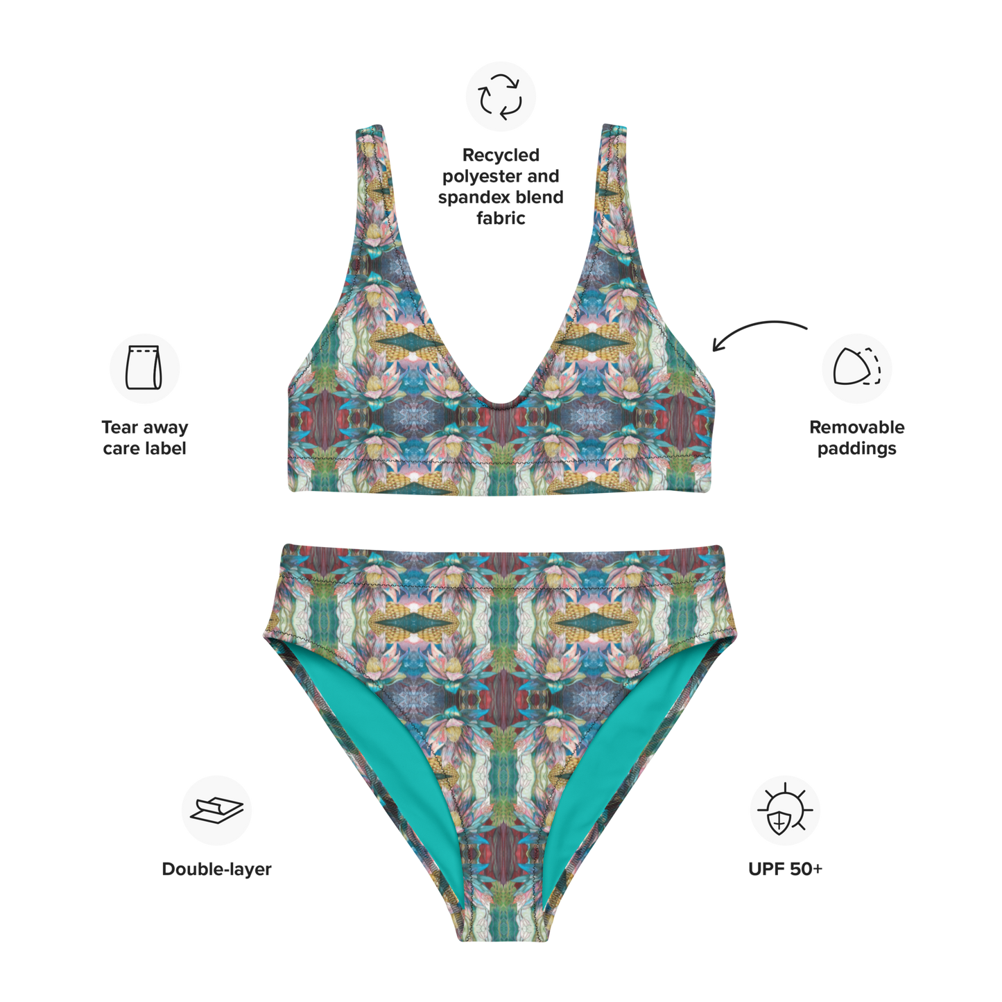 Floral Blues Bikini