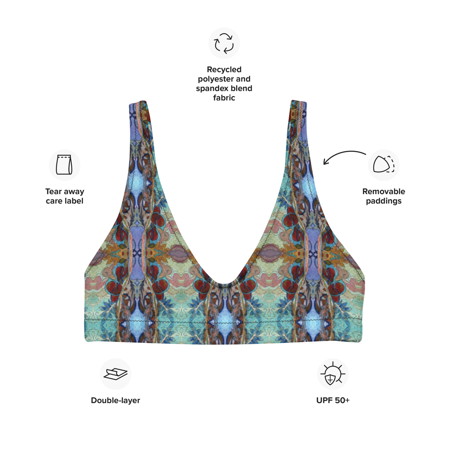 Flowsaic bikini top