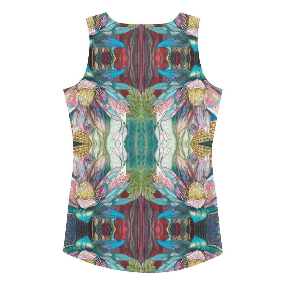 Floral Blues Tank Top