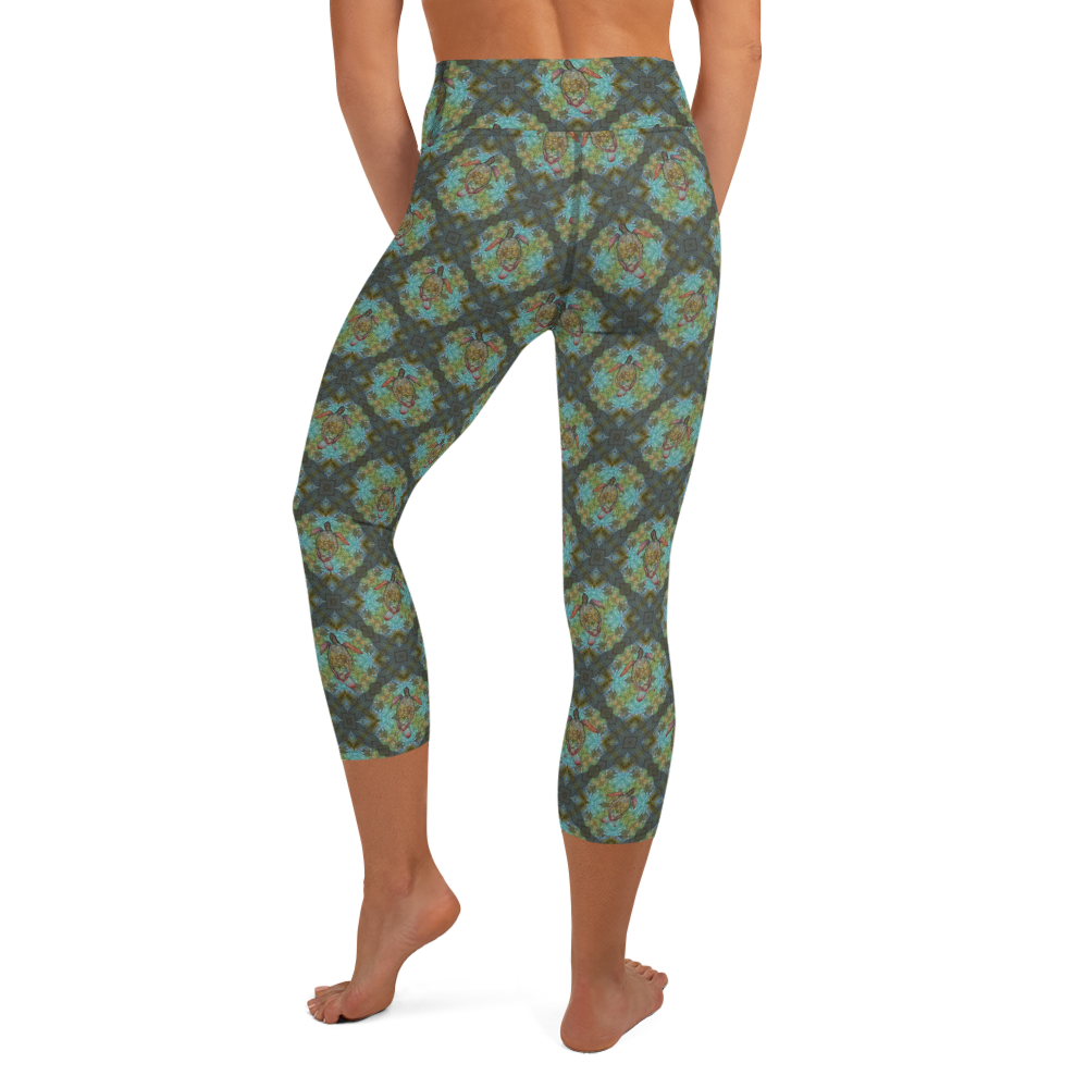 Olive Greens High Waist Capri Leggings