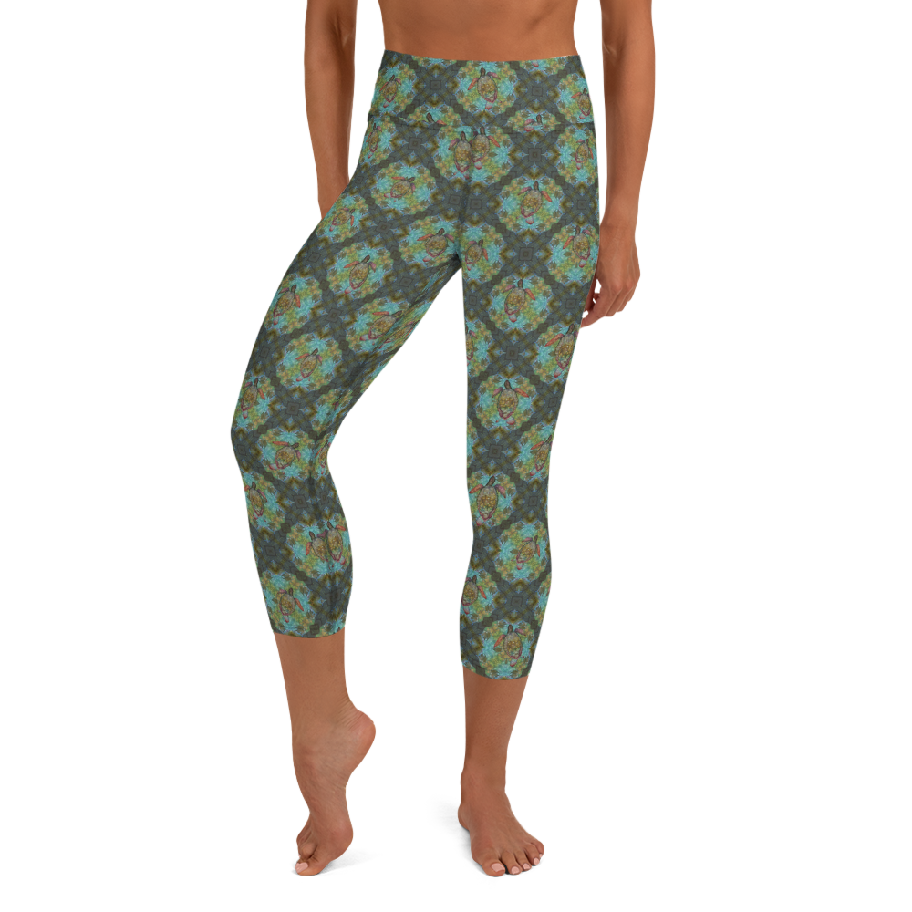 Olive Greens High Waist Capri Leggings