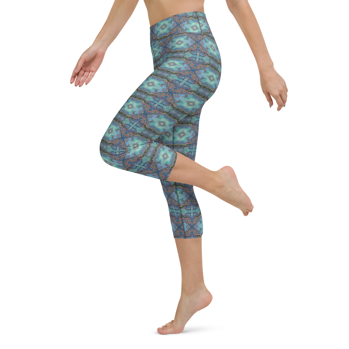 Crystalessence High Waist Capri Leggings