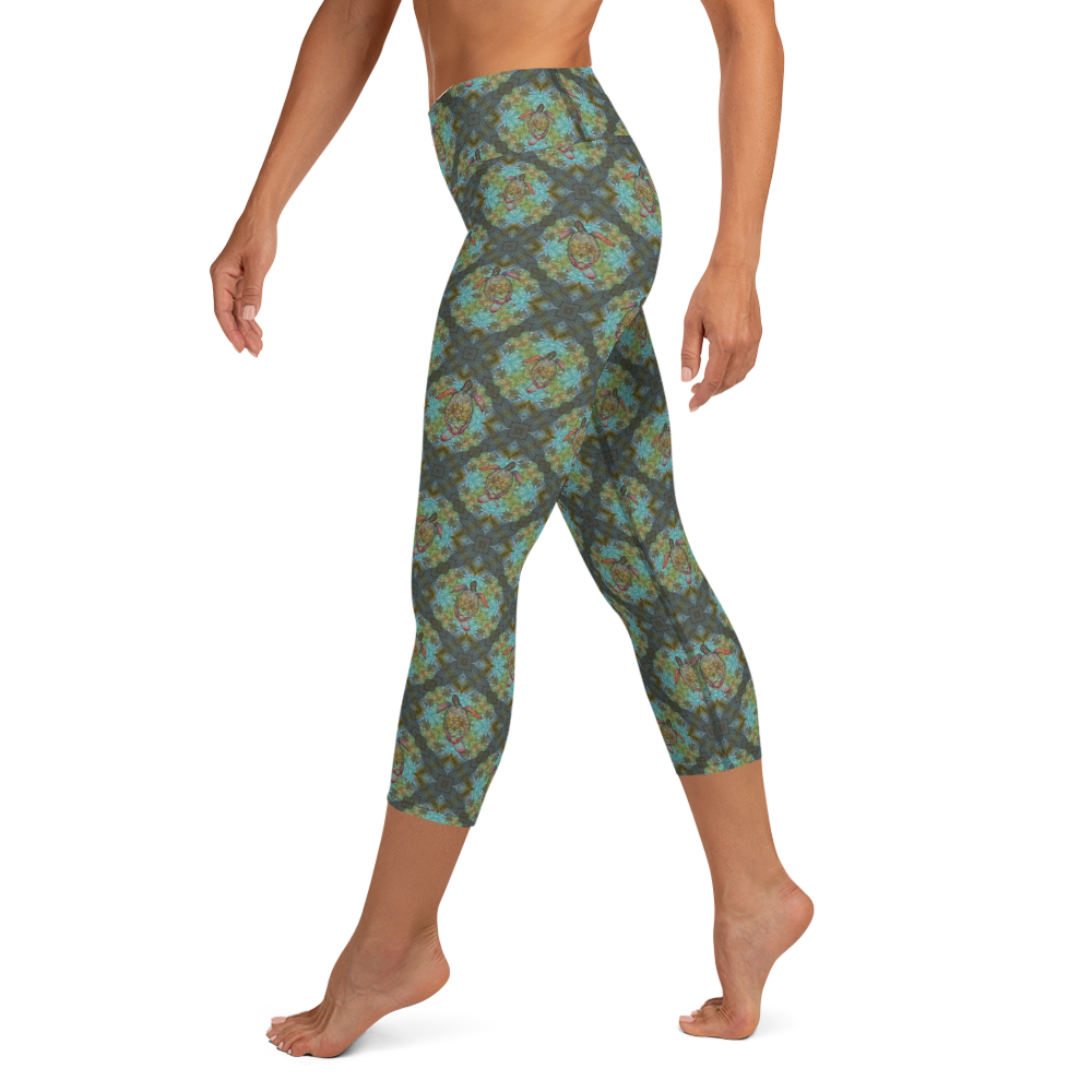 Olive Greens High Waist Capri Leggings