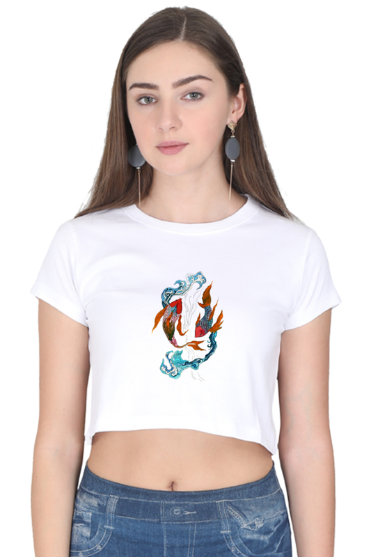 Koi Fish Yin Yang Front Print