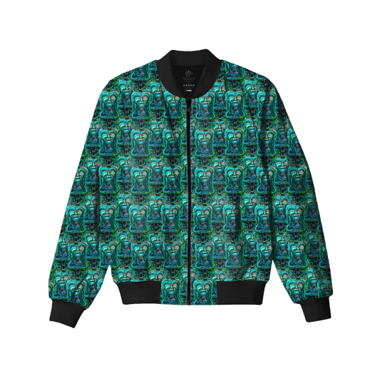 Cyan Cryptiki Bomber Jacket