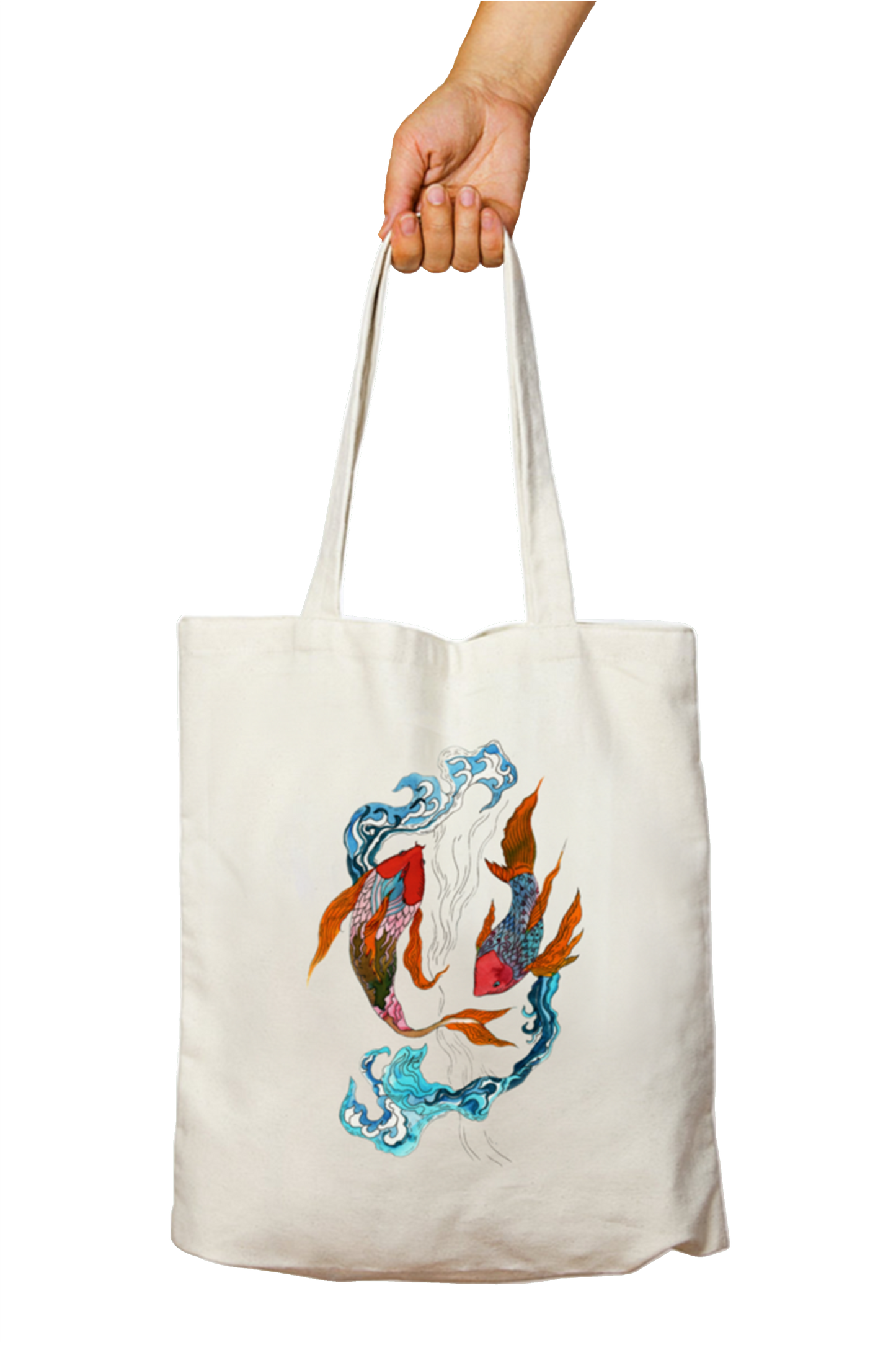 Koi Fish Yin Yang Tote Bag