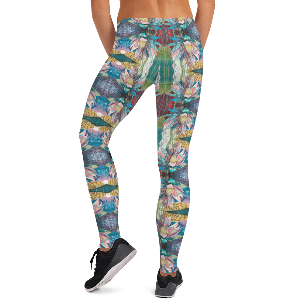 Floral Blues Leggings